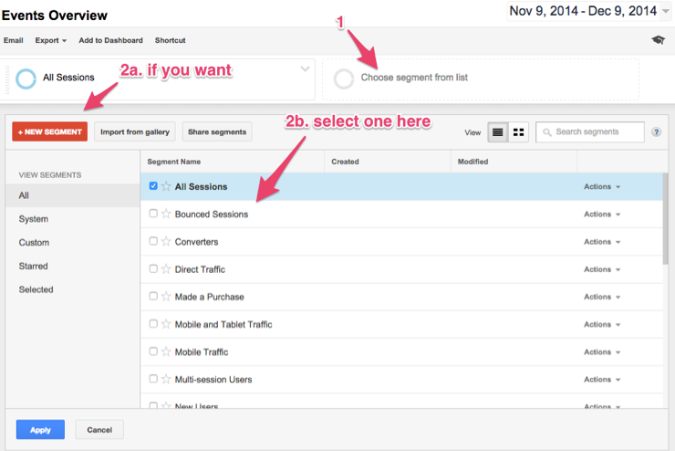 Google Analytics Segments