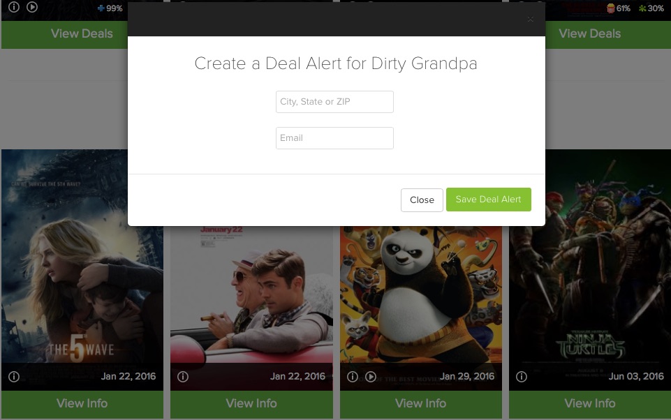 Email capture dealflicks 